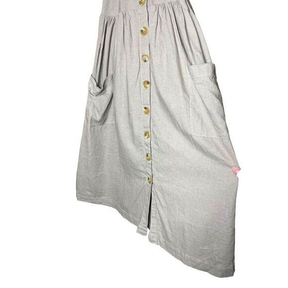 Mod Ref Linen Blend Midi Dress Size Small - Picture 4 of 10